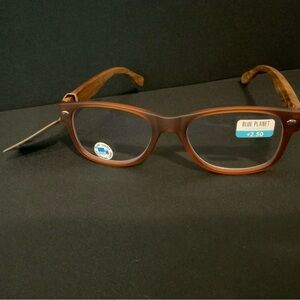 Blue Planet Brown Reading Glasses +2.50